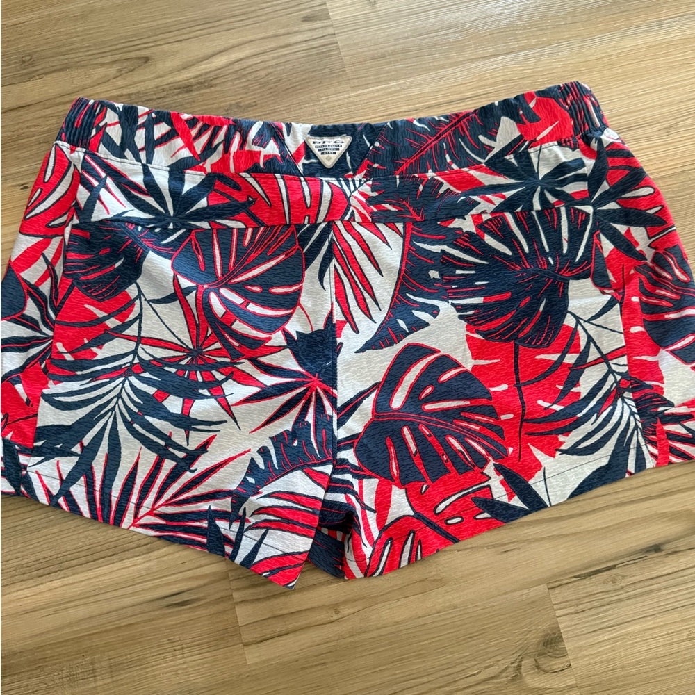 Tropical Red and Blue Women's Shorts